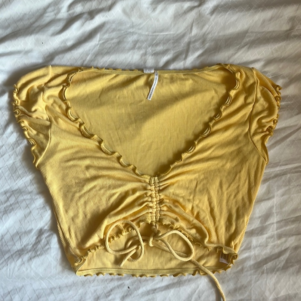 Urban Outfitters Cropped Yellow Top